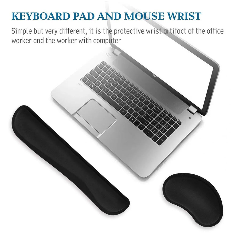 Memory Foam Wrist Rest | Ergonomic Keyboard & Mouse Pad