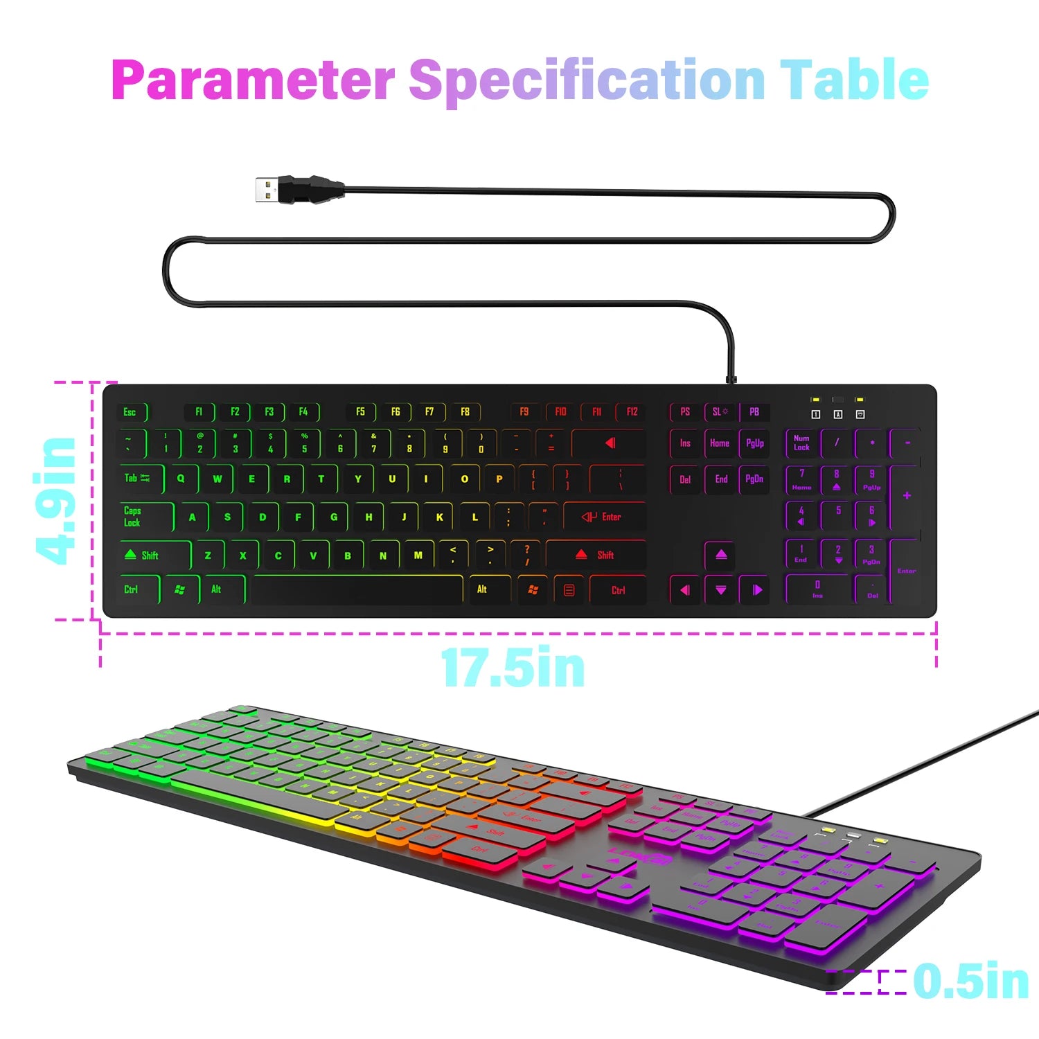 RGB Gaming Keyboard | Multi-Language Backlit